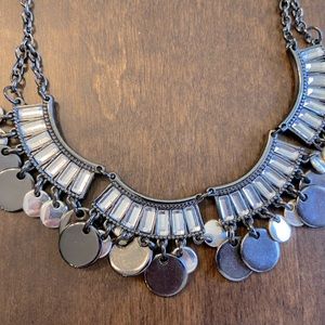 Beautiful WHBM necklace with grey tones.
